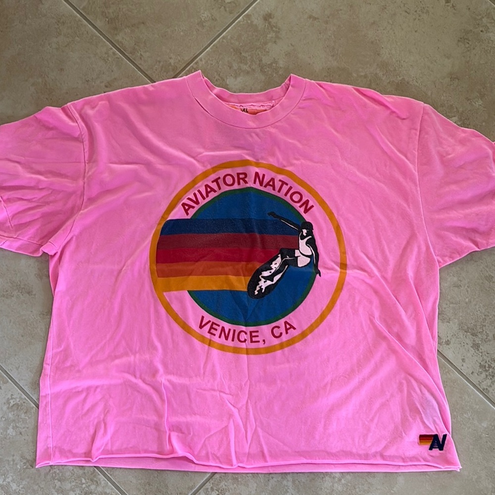 Aviator Nation Pink Tee